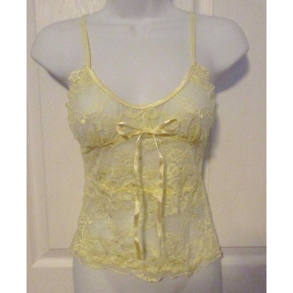 BLUSH Yellow Lace Camisole
